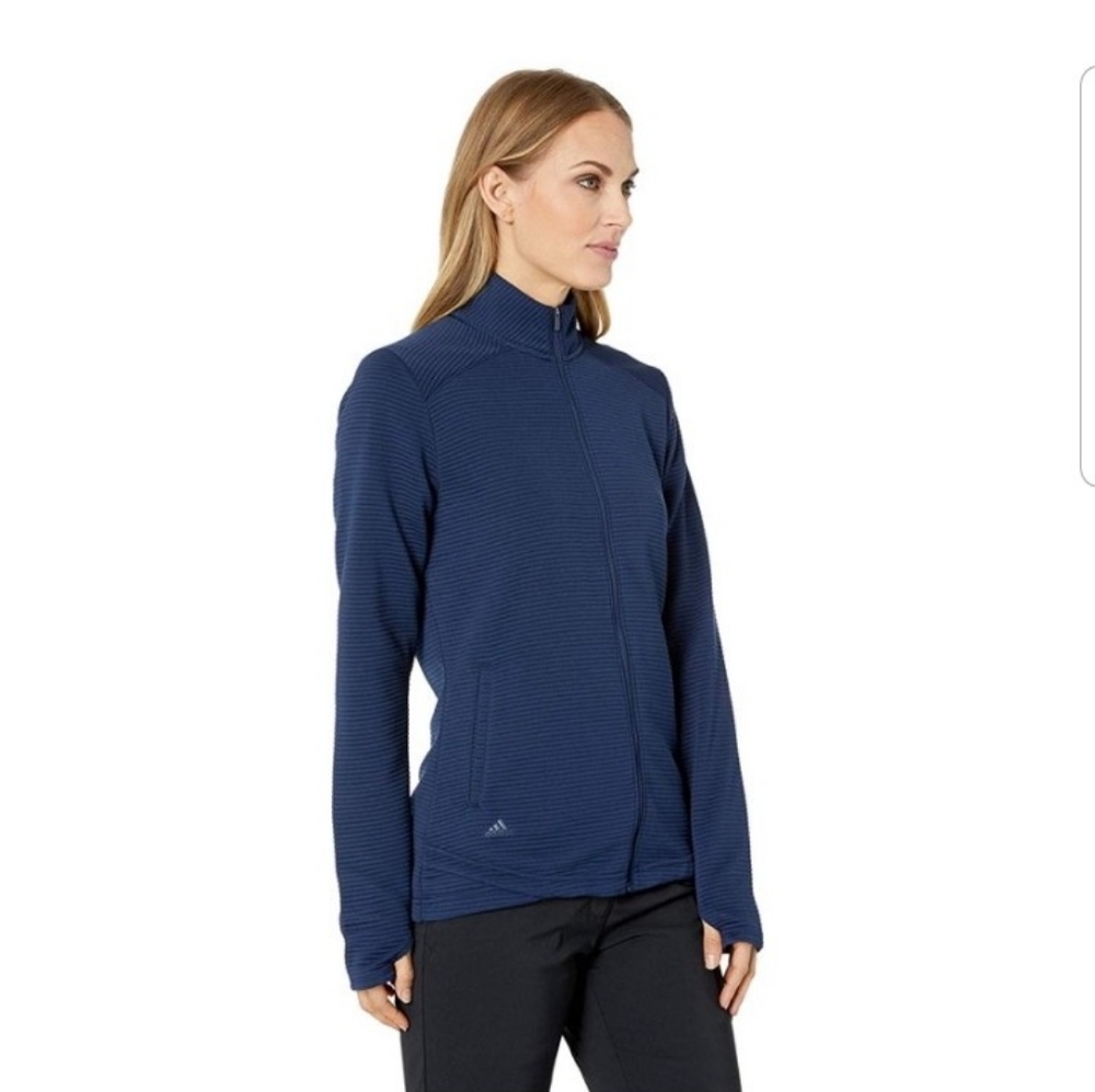 Adidas  Ladies Golf   Layer  Full-Zip Sweatshirt  Jacket Night Indigo